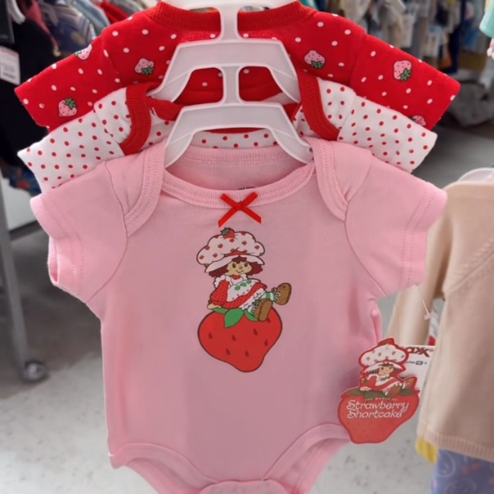 Strawberry Shortcake Pink Baby Bodysuit - Short Sleeve